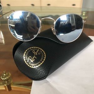 Rayban black reflection lens glasses